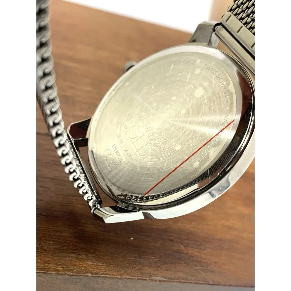 Movado Men's Watch 3600599 Bold Swiss Quartz Gray Dial Gunmetal Steel Band 42mm